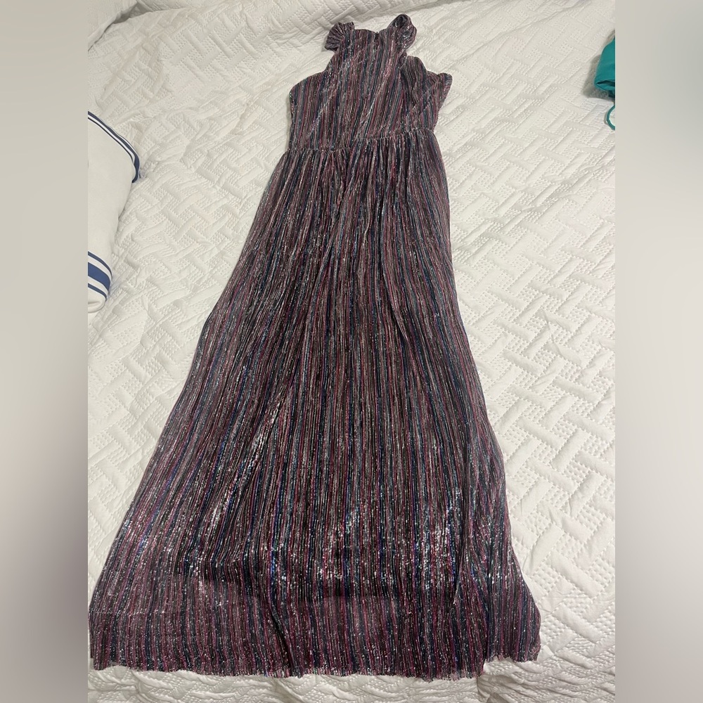 Rainbow colored metallic  dress